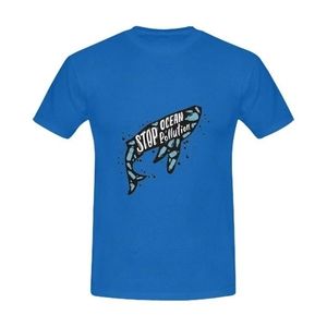 Stop Ocean Pollution Whale Men's T-Shirt